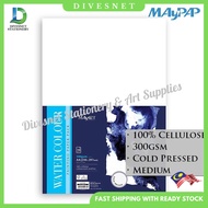 MayArt 5s/10s 300gsm Watercolour Paper Pack 100% Cellulose Cold Pressed A2 (MA00206) / A3 (MA00207) 