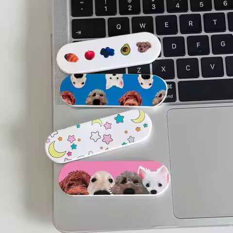 1Pc Creative Band-Aid Mobile Phone Holder 8cm Plastic Cartoon Summer Puppy Star Y2K Phone Holder For