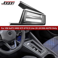 Carbon Fiber Center Console Decoration Sticker For Volkswagen Golf 8 MK8 GTI GTD GTE R R-line Car In