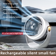 (SG Stock)Moon Gellyfish/ Air Circulator, USB Rechargeable Circulating Fan - High-Velocity Desk Air Circulator Fan - for Home Ventilation Circulation &amp; Floor With night light