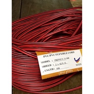 42/015 twin flat wire (Red/Black)speaker wire lampu wire .