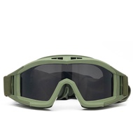 [four seasonspet] 1ชุดแว่นตายุทธวิธีแว่นตากันแดดทหาร3Len Army motorcycle windproof glasses