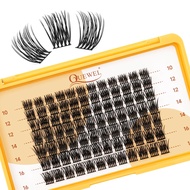 QUEWEL Lash Clusters MIX 10-16mm Cluster Lashes Eyelash Clusters Soft and Lightweight Barely Feel La