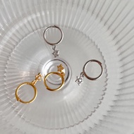 A.piece ต่างหูเงินแท้ [all silver 925] Star drop one-touch