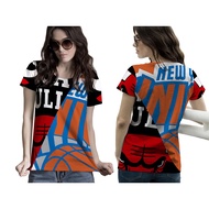 Tinishop - Chicago Bulls Women's T-Shirt | Chicago Bulls Original Full Print Printing Top T-Shirt