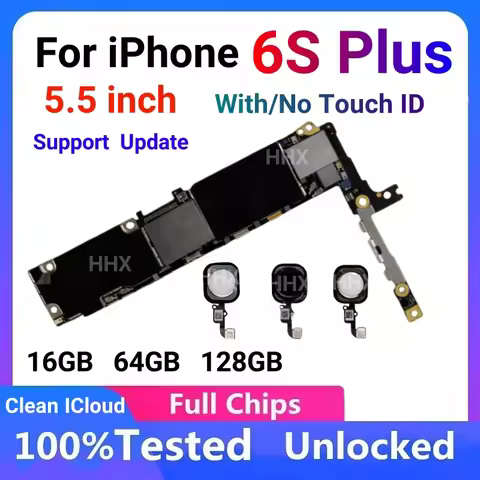 Unlocked Mainboard Fully Tested Motherboard For iPhone 6S Plus 5.5 inch With/No Touch ID Clean IClou