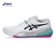 ASICS Men GEL-RESOLUTION X Tennis Shoes in White/Aurora Green ASICS GEL Resolution X