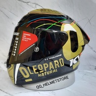 KYT TT COURSE LEOPARD GOLD PAKET VISOR DARK