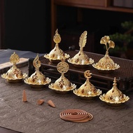 Mabkharah Incense Burner Gold Metal Furnace Arabic Souvenirs Mini Burner Souvenirs