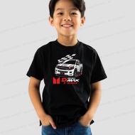 Children's T-Shirt With ISUZU D-MAX X-SERIES K406 Screen Print Black Short Sleeves Cotton Fabric 1 S