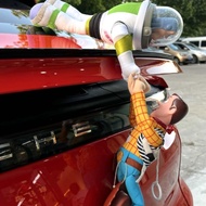 GANTUNGAN Toys Story Sherif Woody Buzz Lightyear Plush Dools Outside Hang Toys Accessories Car Decor