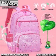 43cm Girl School Bag Kids Stationary Compartment Ergonomic Waterproof Beg Sekolah Perempuan Beg Seko