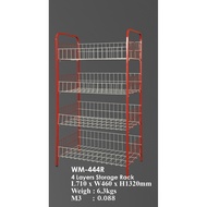 WM-444R 4 Tier Storage Rack/Display Rack/ Multi Purpose Rack/ rak dapur/Metal Rack