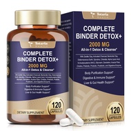 Totaria 2000MG Detox+ Activated Charcoal, Zeolite, Bentonite Clay, NAC, Milk Thistle, Probiotic, All