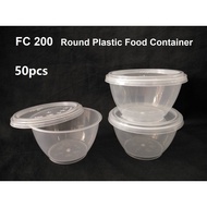 ±50's FC 200 Round Disposable Plastic Food Container