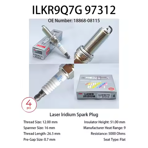 3pcs 4pcs Original NGK Iridium Spark Plug ILKR9Q7G 97312 Suitable For HYUNDAI KONA I20 I30 KIA CEED 