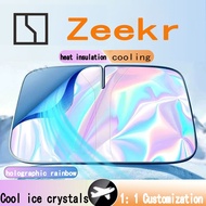 Zeekr sun visor Car Front Window Sunshade Cover Colorful laser sunshade umbrella curtain heat insula