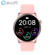 ☊♝∋ Uhoofit KC08 2021 Smart Watch Men Full Touch Screen Fitness Tracker IP67 Waterproof Bluetooth Smartwatch Men For Android iOS