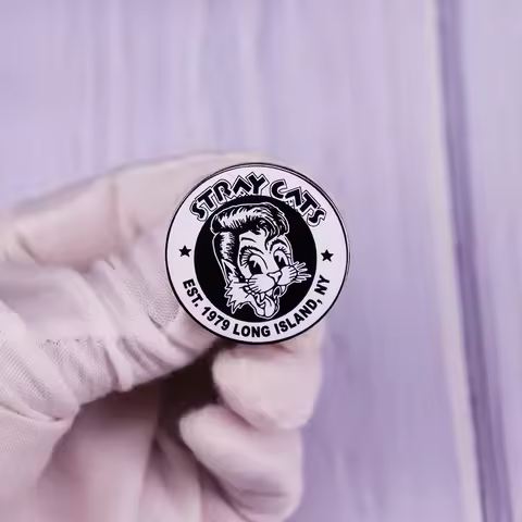 Long Island The Stray Cats Band Art Gift Pin