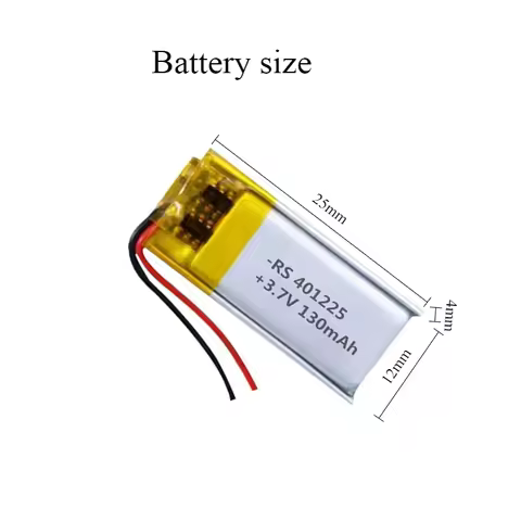 401223/401225 3.7V 130mAh Li-Polymer Battery for Xiaomi Mi Band/Bluetooth Earphones/Selfie Stick/Rec
