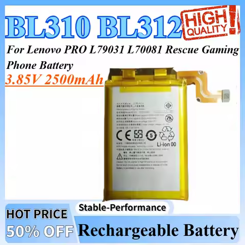 3.85V 2500mAh BL310 BL312 ​Rechargeable Lithium Battery For Lenovo PRO L79031 L70081 Rescue Gaming P