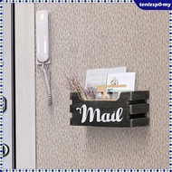 [tenlzsp0] Wooden Mail Organizer Letter Holder Handmade Multifunctional Rustic Lightweight Black Far
