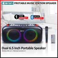 Xenon Portable Speaker Dual 6.5 Inch Speaker with Microphone Bluetooth and Remote