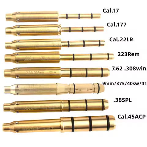 Hunting .22LR Long Rifle Red Green Laser Bore Sight Collimator Kit 9mm.38spl/.177/.223Rem/10mm 40S&W