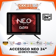 TV 24inch LED ACCESSGO 24 Inch DVB T2 Android 12 Smart TV DIGITAL GARANSI ORIGINAL - Area.Gadget