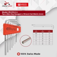 PB SWISS TOOLS 7pcs Allen Key Hexagon L-Wrench Set Metric (mm) PB 210.H-4