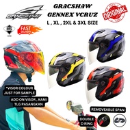 GRACSHAW GENNEX G535 VCRUZ HELMET DOUBLE VISOR (GRACSHAW HELMET HONDA GENNEX VCRUZ SERIES RS150 OPEN