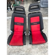 Original Recaro Seat LX FishNet Red Colour For Wira Putra Satria Saga Alza Myvi Evo