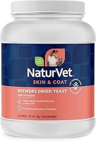 NaturVet – Brewer’s Dried Yeast Formula with Garlic Flavoring – Plus Vitamins – Supports Healthy Ski