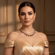 Earrings Set Jewelry Dinner Dress European American Hot-selling Wedding Zircon High-End Pearl Luxury