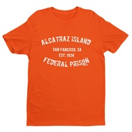 Vintage Retro Alcatraz Federal Prison T-Shirt 1934 ORANGE