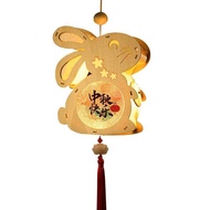 New Year lantern children's rabbit handmade paper DIY material package Lantern Fest新年灯笼儿童兔子手提手工制作纸di