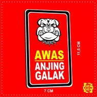 Beware of Fierce Dog Sticker - 2mm Rubber