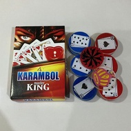 Biji Karambol Tebal 4 mm Motif Kartu Remi Master King / Random | Koin Krambol Satu Lapis Original | 