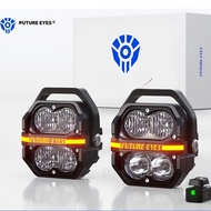 FUTURE EYES Z4 Motorcycle LED Spotlight Electric Vehicle Integrated Four Bead Strong Light Super Bri
