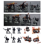 14Pcs Knights Medieval Toy Crossbow Soldiers Figures Playset Plastic 9F7U