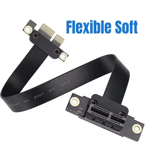 New High Speed PCIe 3.0 X1 Graphics Card GPU Flat Cable Dual 90 Degree 8G/Bps PCI Express 1x 4x 8x 1