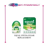 EQUAL STEVIA SUGAR REPLACEMENT 100% NATURAL SWEETNESS