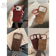 Niche Solid Color Leather Embossed Letters Suitable For iPhone 17 16 15 14 13 Pro Max i15 i16 I17 Ph