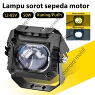 (Dikirim Dari Jakarta) 2PC Lampu Tembak Laser D2 Led 50 Watt 12-85V 2 Warna Putih Kuning Superbrigh