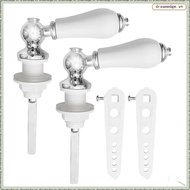 [dreamedge] Replacement Toilet Flush Handle in Ceramic, Universal Cistern Lever, for Bathroom Tank C