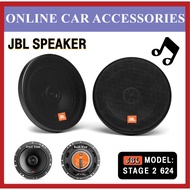 JBL Stage2 624 Spk 6.5 inch 2 Way Car Speaker 240 Watts Car Speaker Spiker Kereta JBL
