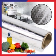 Waterproof Oil-Resistant Aluminum Foil Wallpaper 100x60 cm -YK-292