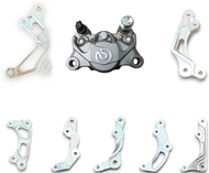 Heo dầu rembo 2pis xám chữ trắng kèm pad cnc cho các dòng xe đầy đủ size đĩa