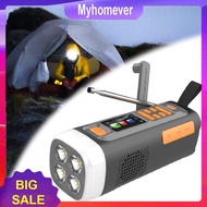 Emergency Radio with Flashlight BT Speaker Hand Crank Radio Emergency Weather Radio for Emergency Ca