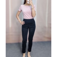 VD2313 -M'SIA Stok Siap Seluar Panjang Jeans Wanita [ Ready Stock Women Elastic Casual Long Pants Je
